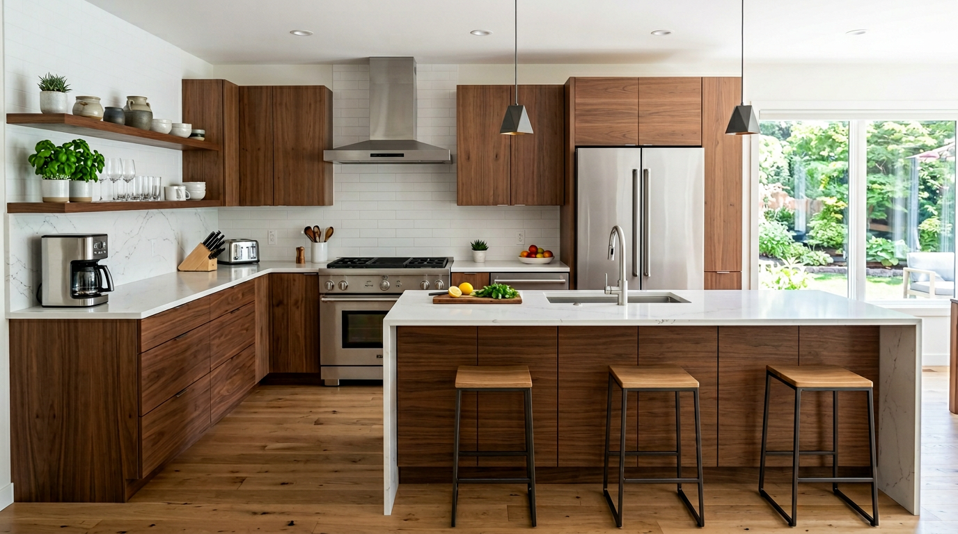 Modern kitchen design concept